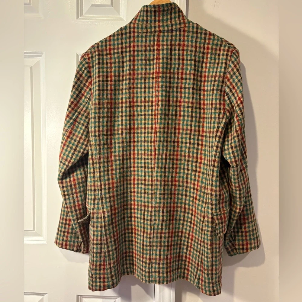 Drakes Plaid Tweed Wool Jacket